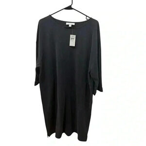 J.Jill Tencel Blend Lagenlook Shirt Dress Pockets Size Medium